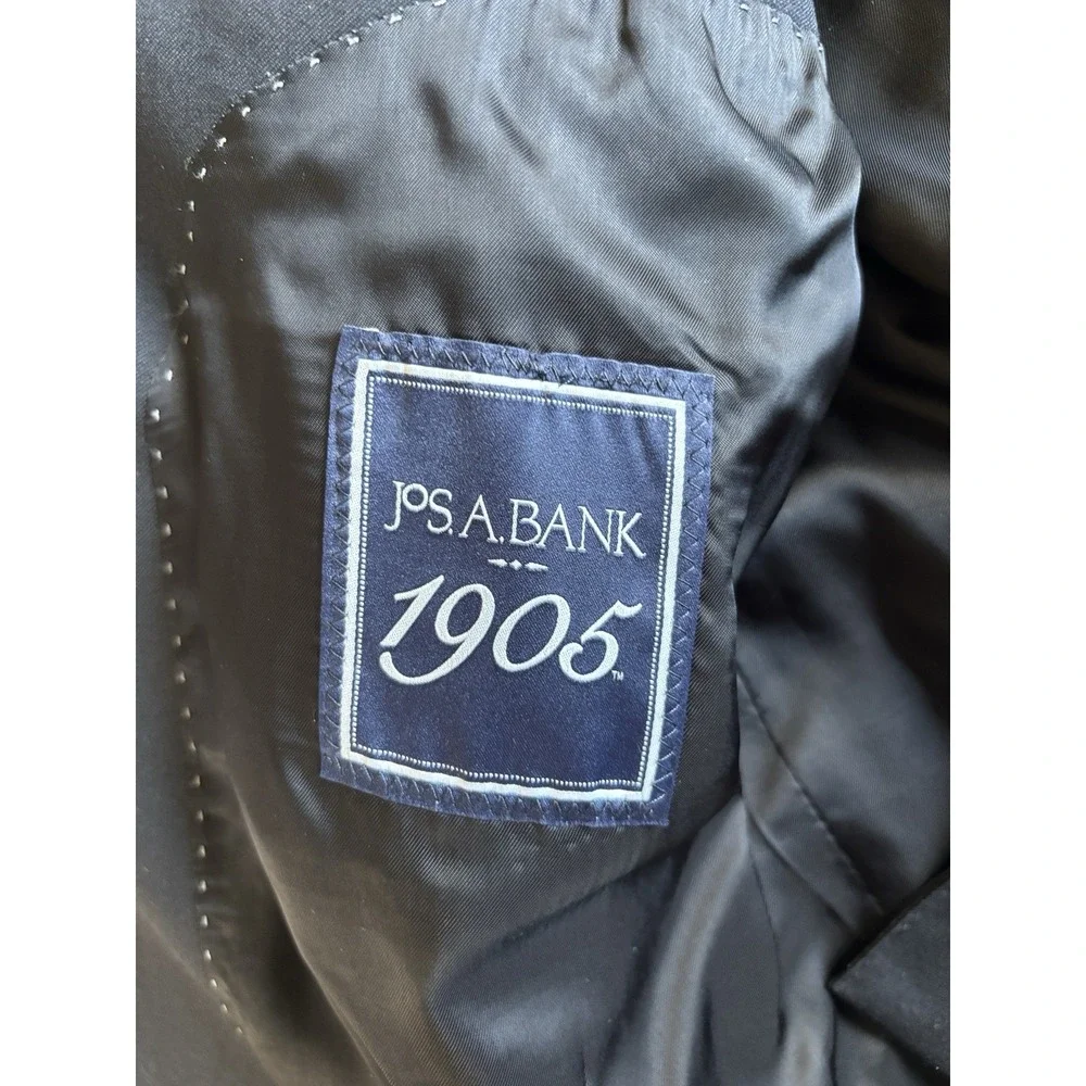 mens black Jos‎ A Bank 1905 all season wool blazer jacket sport suit coat 50 R